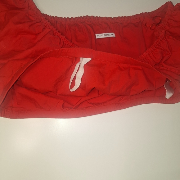 Red Off-Shoulder Mini Dress - Picture 3 of 6